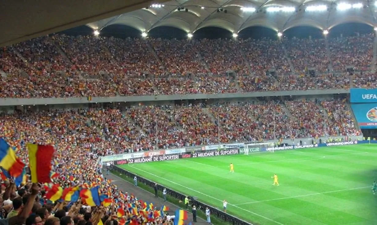 Match-day atmosphere for Romania's national team at the National Arena Bucharest